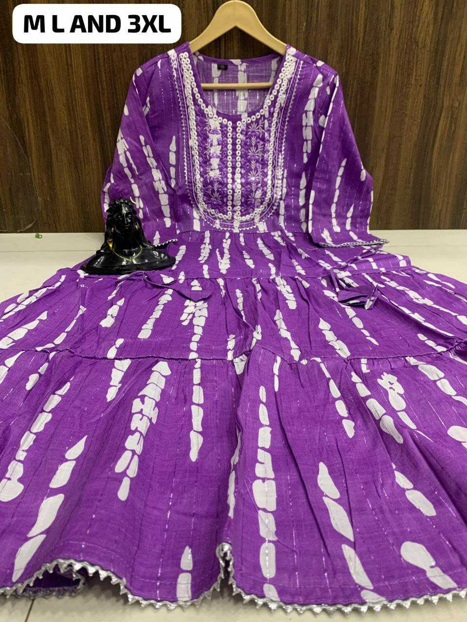 Ynf Pure Cotton KESH613 079 Gowns Festive Collections Wholesale Fancy Gowns Embroidery Gowns Party Wear Gowns Manufacturer