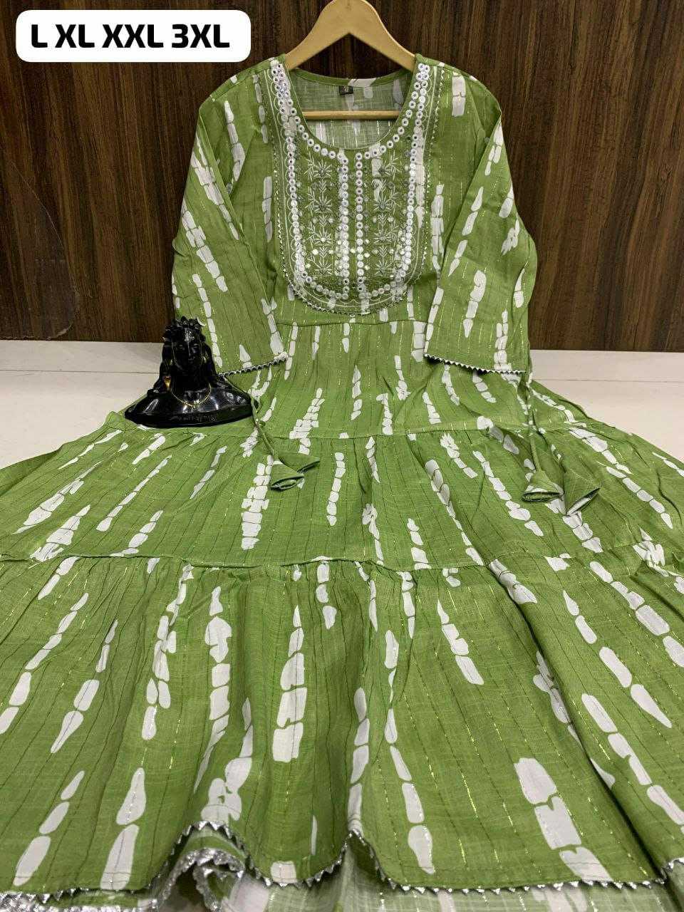 Ynf Pure Cotton KESH613 079 Gowns Festive Collections Wholesale Fancy Gowns Embroidery Gowns Party Wear Gowns Manufacturer