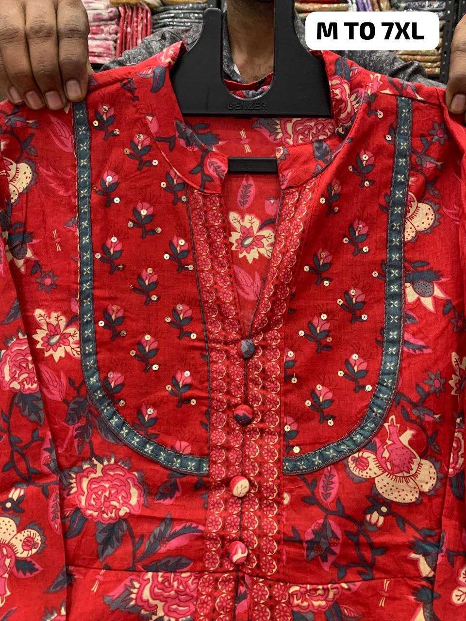 Ynf Pure Cotton KESH613 124 Kurti Plus Size Collections Wholesale Workwear Kurtis Designer Kurtis Anarkali Kurtis Manufacturer