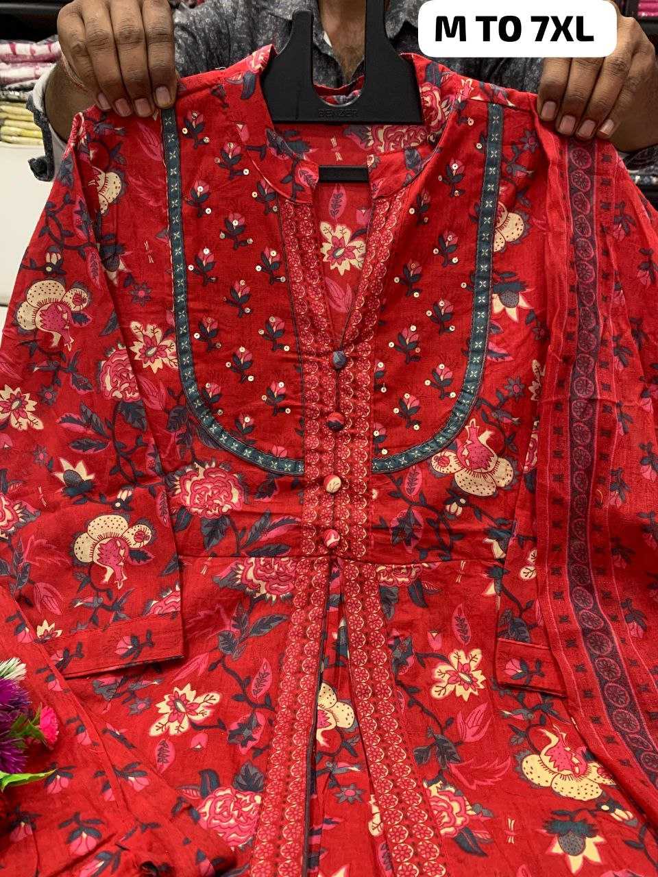 Ynf Pure Cotton KESH613 124 Kurti Plus Size Collections Wholesale Workwear Kurtis Designer Kurtis Anarkali Kurtis Manufacturer