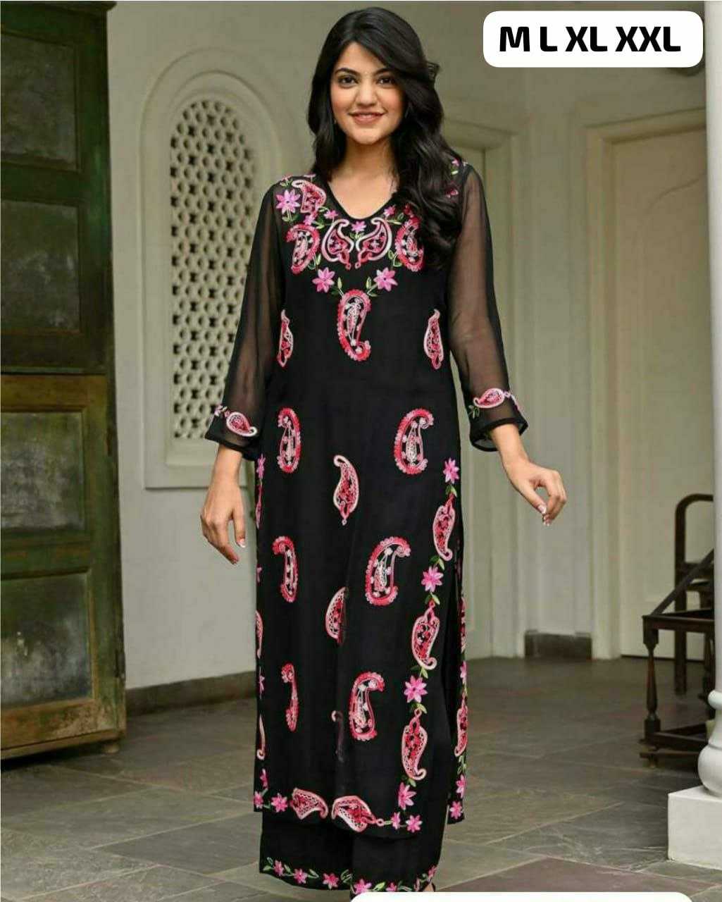 Ynf Rayon KESH613 075 Kurti Festive Collections Wholesale Rayon Kurtis Kurtis With Bottom Chikankari Kurtis Manufacturer