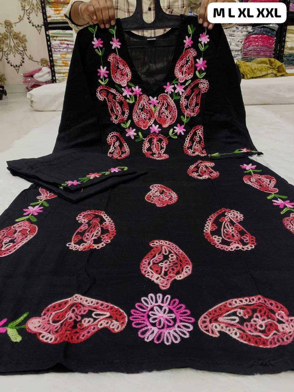 Ynf Rayon KESH613 075 Kurti Festive Collections Wholesale Rayon Kurtis Kurtis With Bottom Chikankari Kurtis Manufacturer