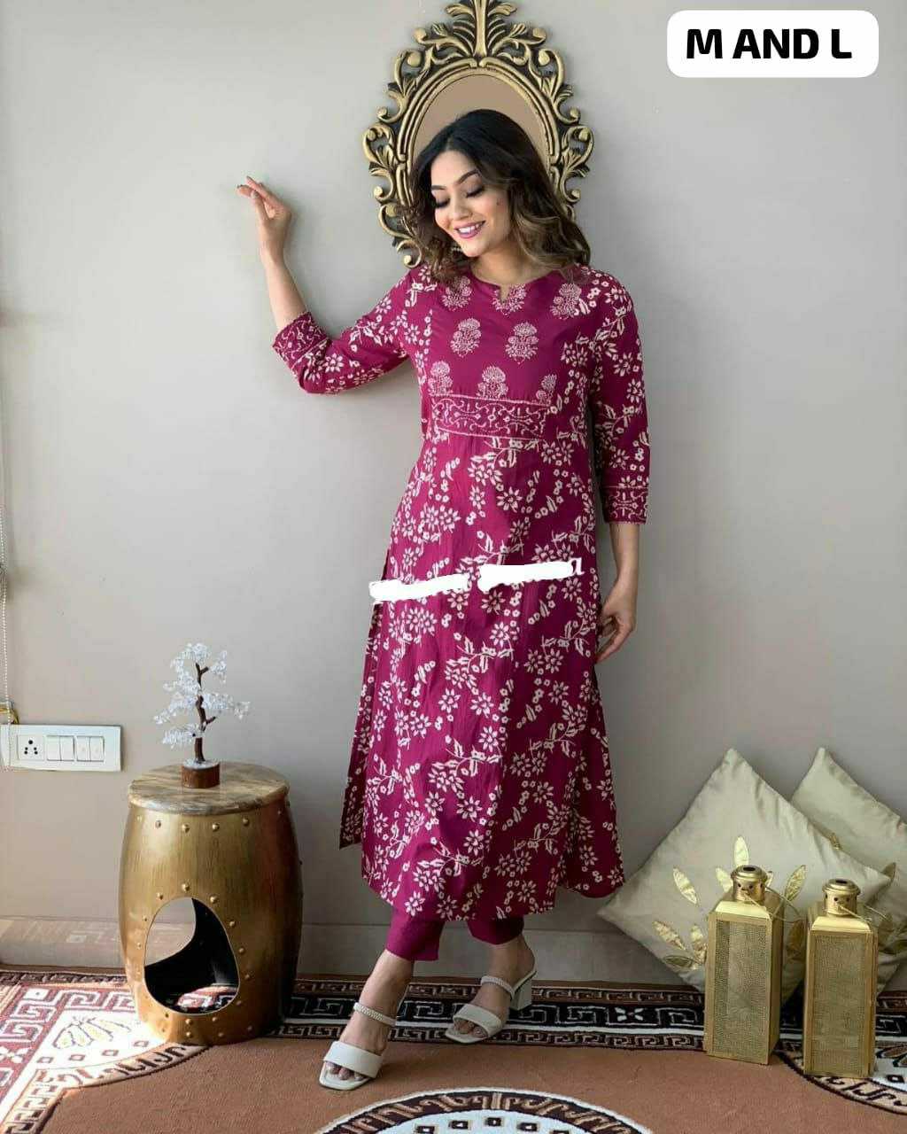 Ynf Rayon KESH613 101 Kurti Wholesale Designer Kurtis Embroidered Kurtis Kurti With Pants Manufacturer