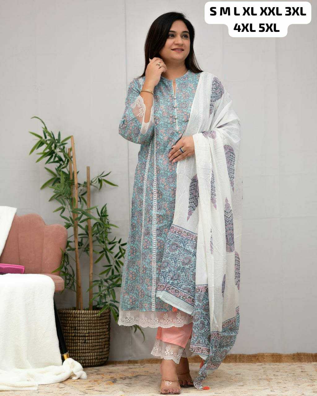 Ynf Reyon Cotton KESH613 045 Suits & Dresses Islamic Clothing Plus Size Collections Wholesale Pakistani Suits A-Line Dresses Printed Dresses Manufacturer