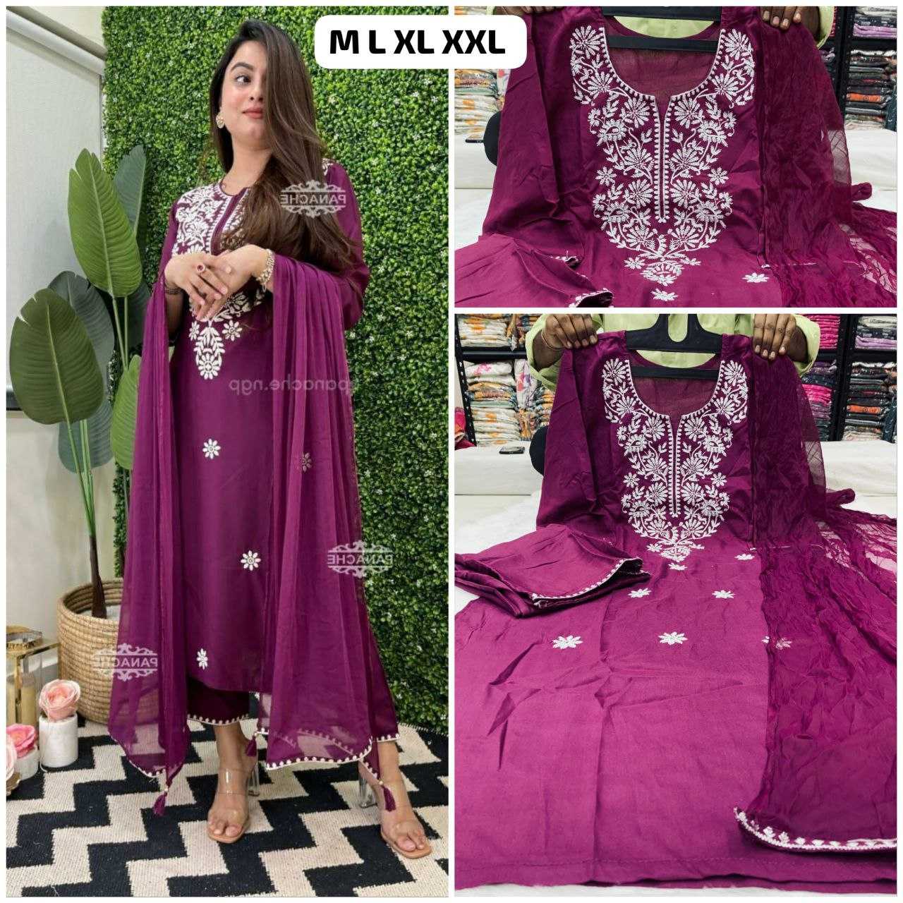 Ynf Reyon Cotton KESH613 055 Suits & Dresses Festive Collections Wholesale Embroidery Suits Cotton Suits Designer Suits Manufacturer