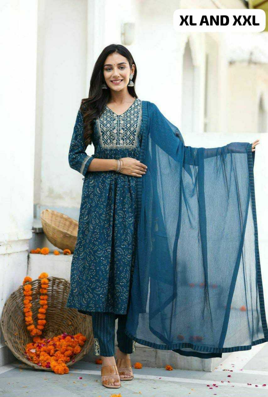 Ynf Reyon Cotton KESH613 099 Kurti Wholesale Printed Kurtis Kurti Bottom With Dupatta Embroidered Kurtis Manufacturer