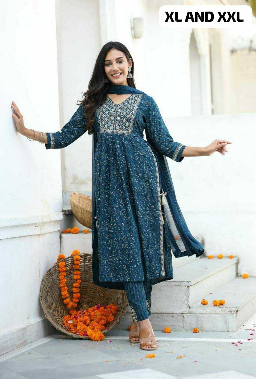 Ynf Reyon Cotton KESH613 099 Kurti Wholesale Printed Kurtis Kurti Bottom With Dupatta Embroidered Kurtis Manufacturer