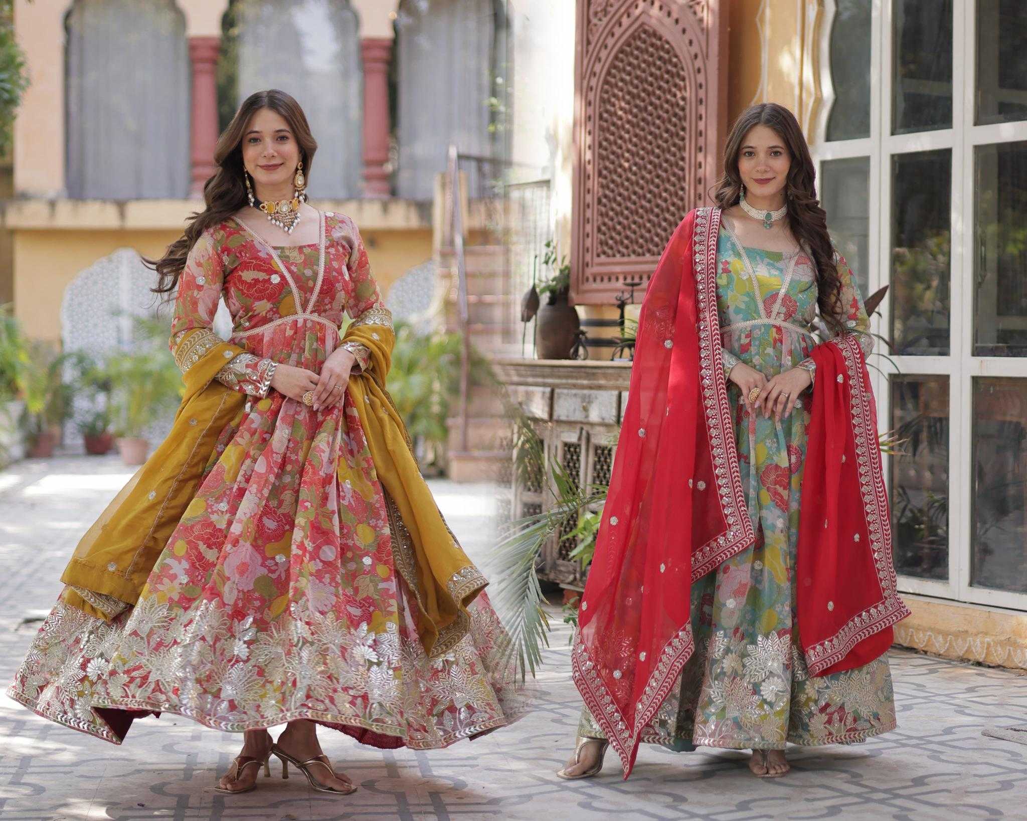Ynf Russian Silk KESH530 ALIA Gowns Wholesale Fancy Gowns Party Gowns Designer Gowns Manufacturer