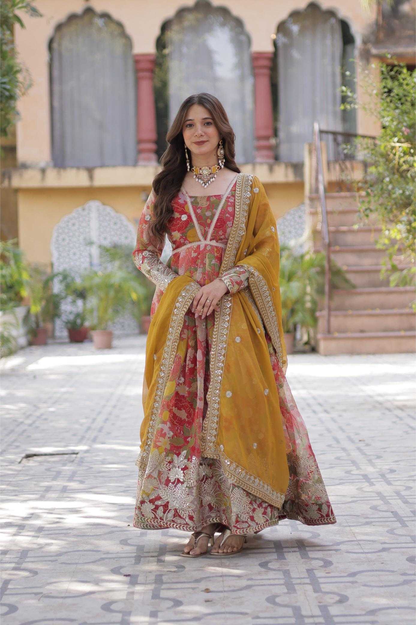 Ynf Russian Silk KESH530 ALIA Gowns Wholesale Fancy Gowns Party Gowns Designer Gowns Manufacturer