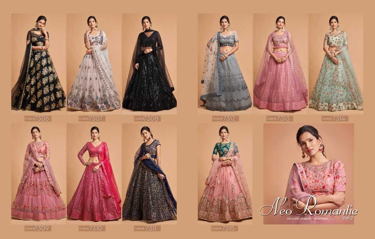 Ynf Silk KESH530 Neo Romantic Vol-2 7306 Lehengas Wholesale Designer Lehenga Fancy Lehenga Traditional Lehenga Manufacturer