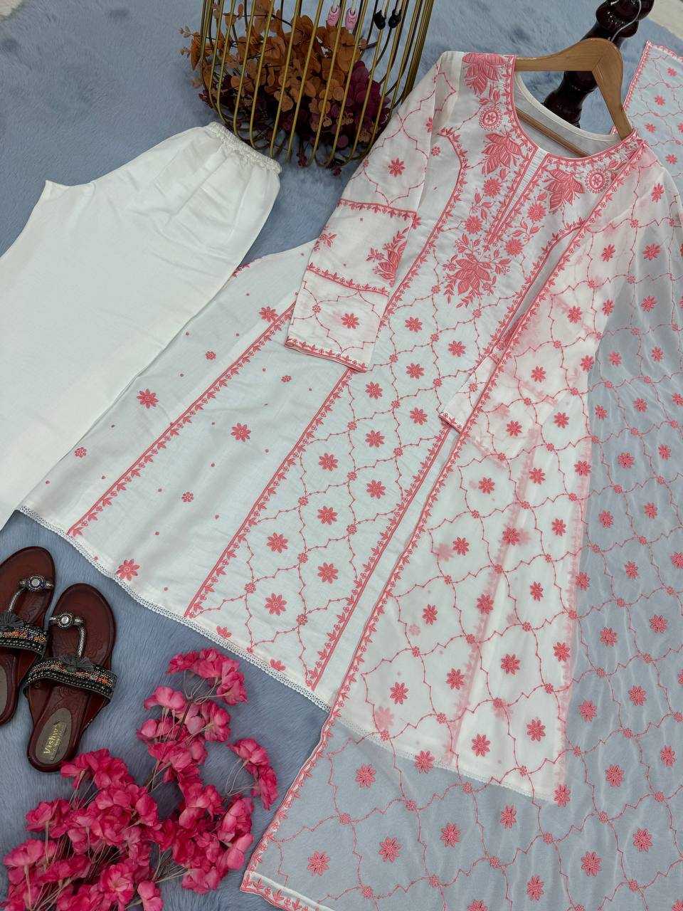 Ynf Silk KESH614 014 Kurti Wholesale Embroidered Kurtis Silk Kurtis Kurti With Pants Manufacturer