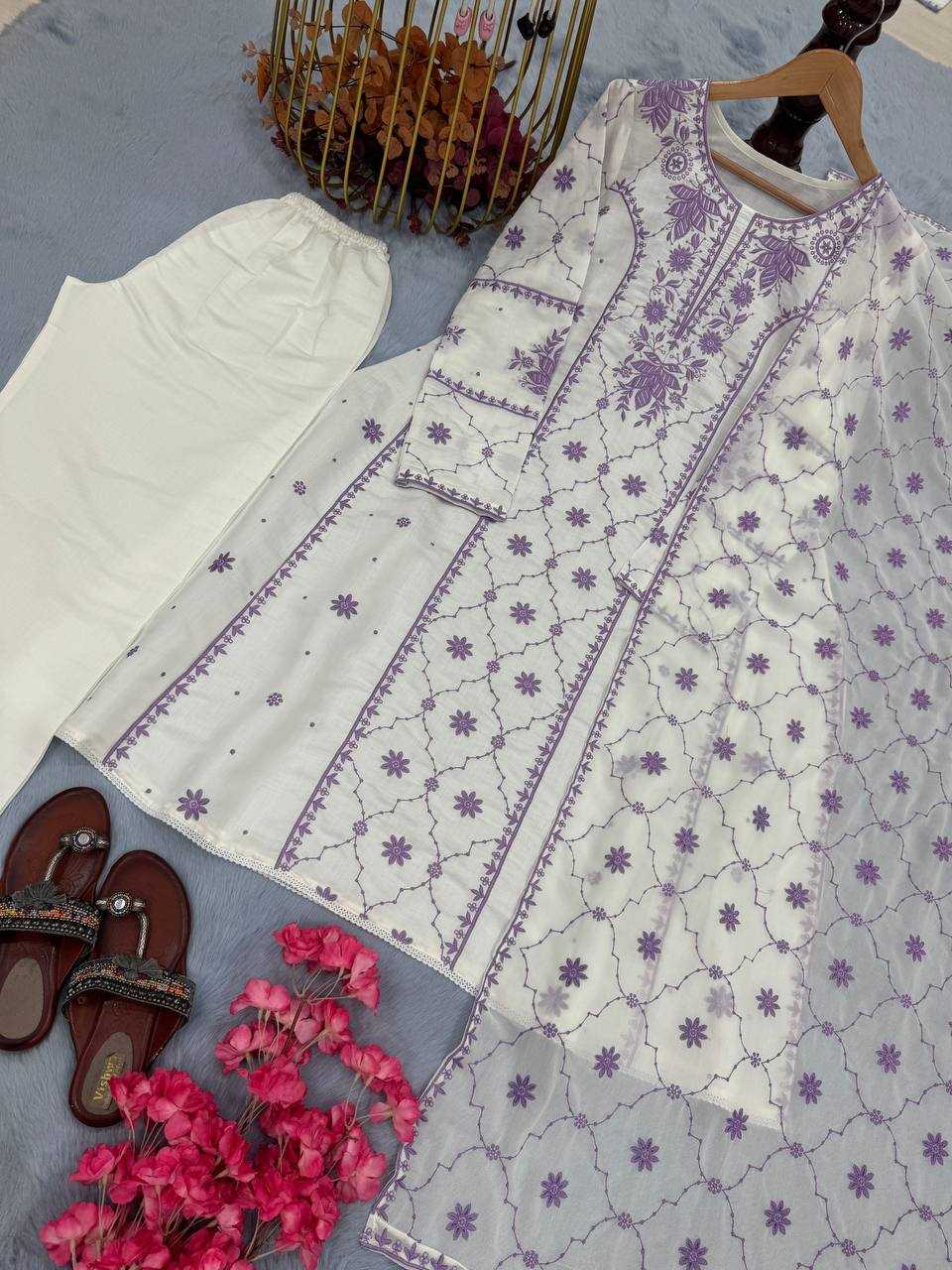 Ynf Silk KESH614 014 Kurti Wholesale Embroidered Kurtis Silk Kurtis Kurti With Pants Manufacturer