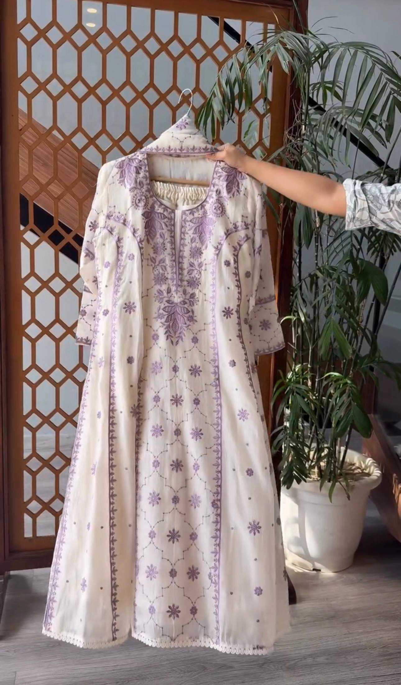 Ynf Silk KESH614 014 Kurti Wholesale Embroidered Kurtis Silk Kurtis Kurti With Pants Manufacturer