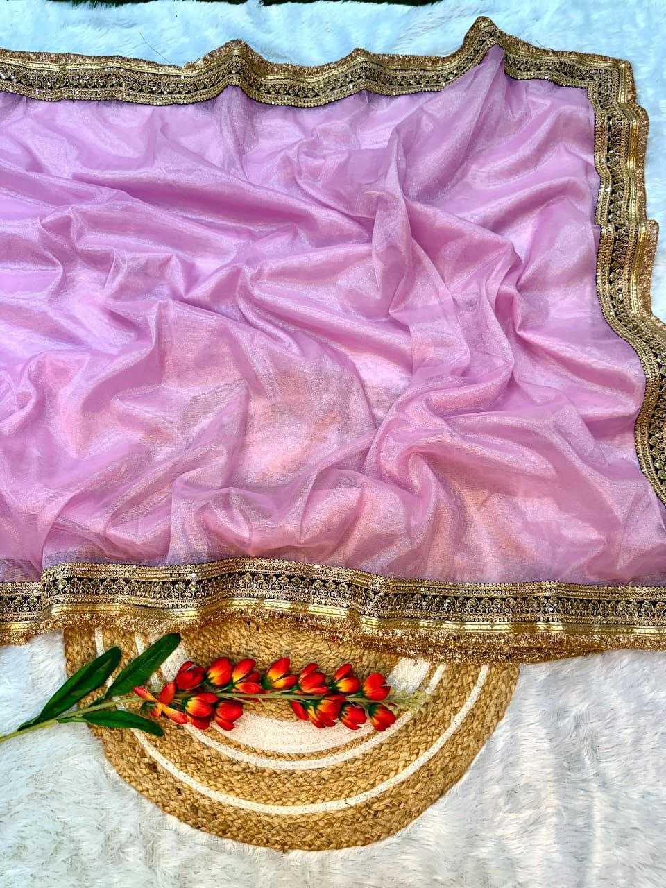 Ynf Twill Net KESH588 TRISHA Sarees Wholesale Net Sarees Embroidered Sarees Lace Border Sarees Manufacturer