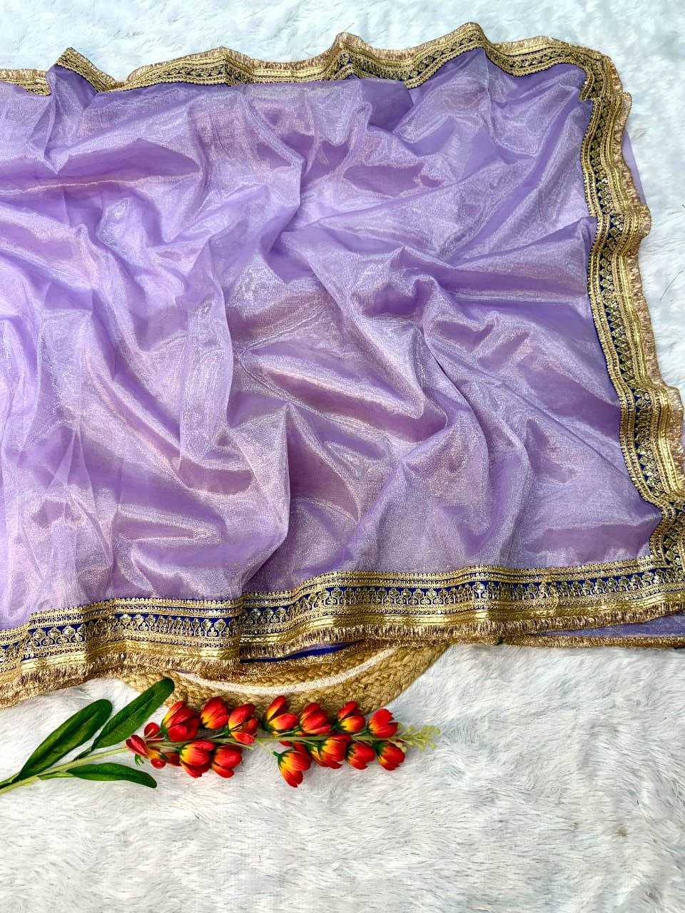 Ynf Twill Net KESH588 TRISHA Sarees Wholesale Net Sarees Embroidered Sarees Lace Border Sarees Manufacturer