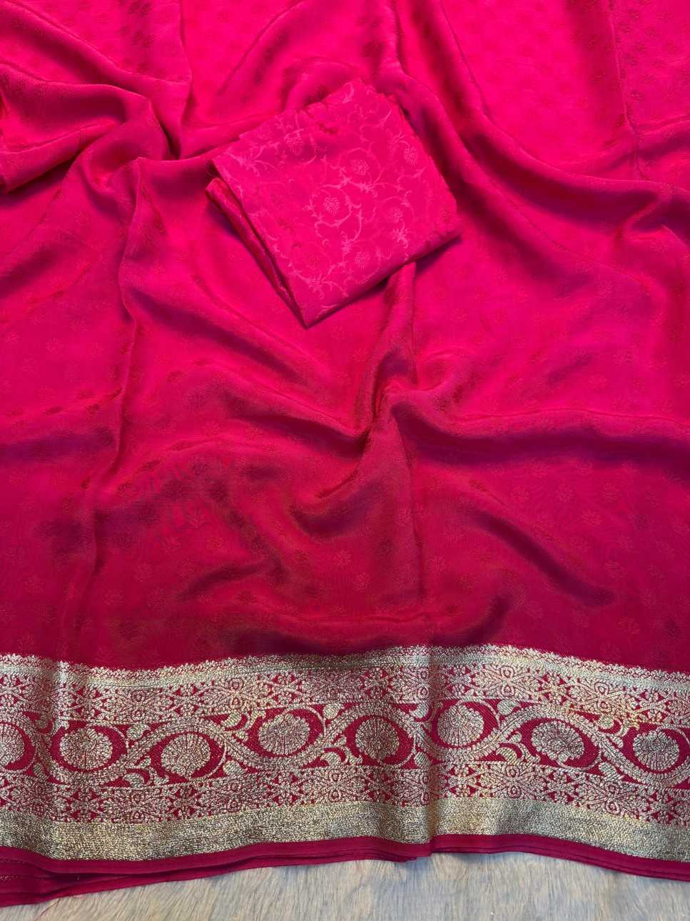 Ynf Viscouse Crushed Georgette KESH604 GAURI Silk Sarees Wholesale Party Wear Silk Sarees Designer Silk Sarees Festival Silk Sarees Manufacturer