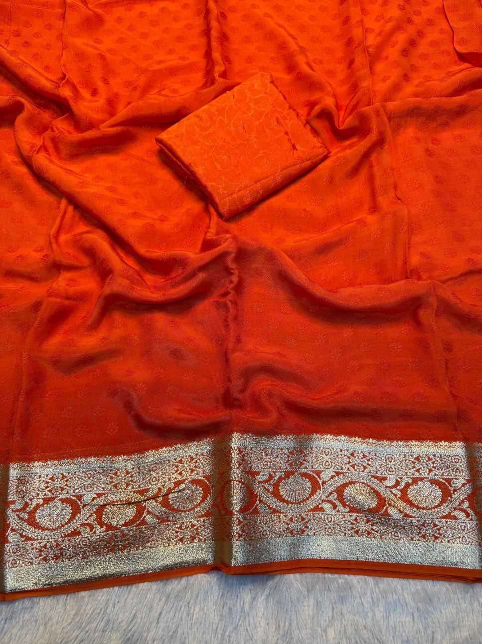 Ynf Viscouse Crushed Georgette KESH604 GAURI Silk Sarees Wholesale Party Wear Silk Sarees Designer Silk Sarees Festival Silk Sarees Manufacturer