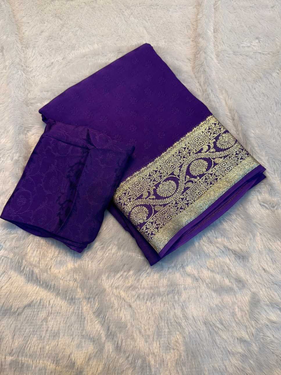 Ynf Viscouse Crushed Georgette KESH604 GAURI Silk Sarees Wholesale Party Wear Silk Sarees Designer Silk Sarees Festival Silk Sarees Manufacturer