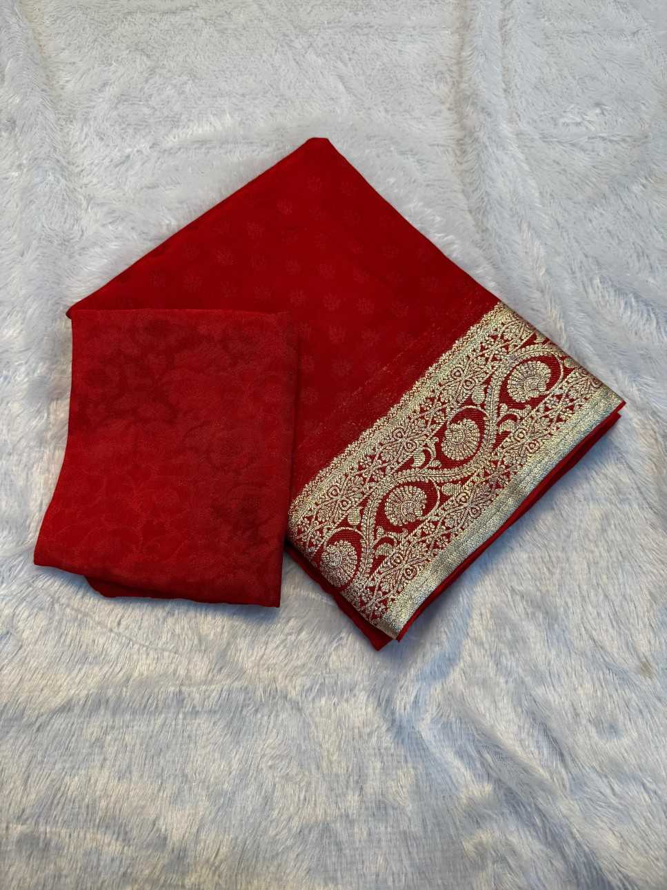Ynf Viscouse Crushed Georgette KESH604 GAURI Silk Sarees Wholesale Party Wear Silk Sarees Designer Silk Sarees Festival Silk Sarees Manufacturer