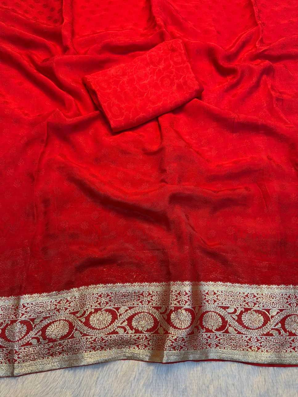 Ynf Viscouse Crushed Georgette KESH604 GAURI Silk Sarees Wholesale Party Wear Silk Sarees Designer Silk Sarees Festival Silk Sarees Manufacturer