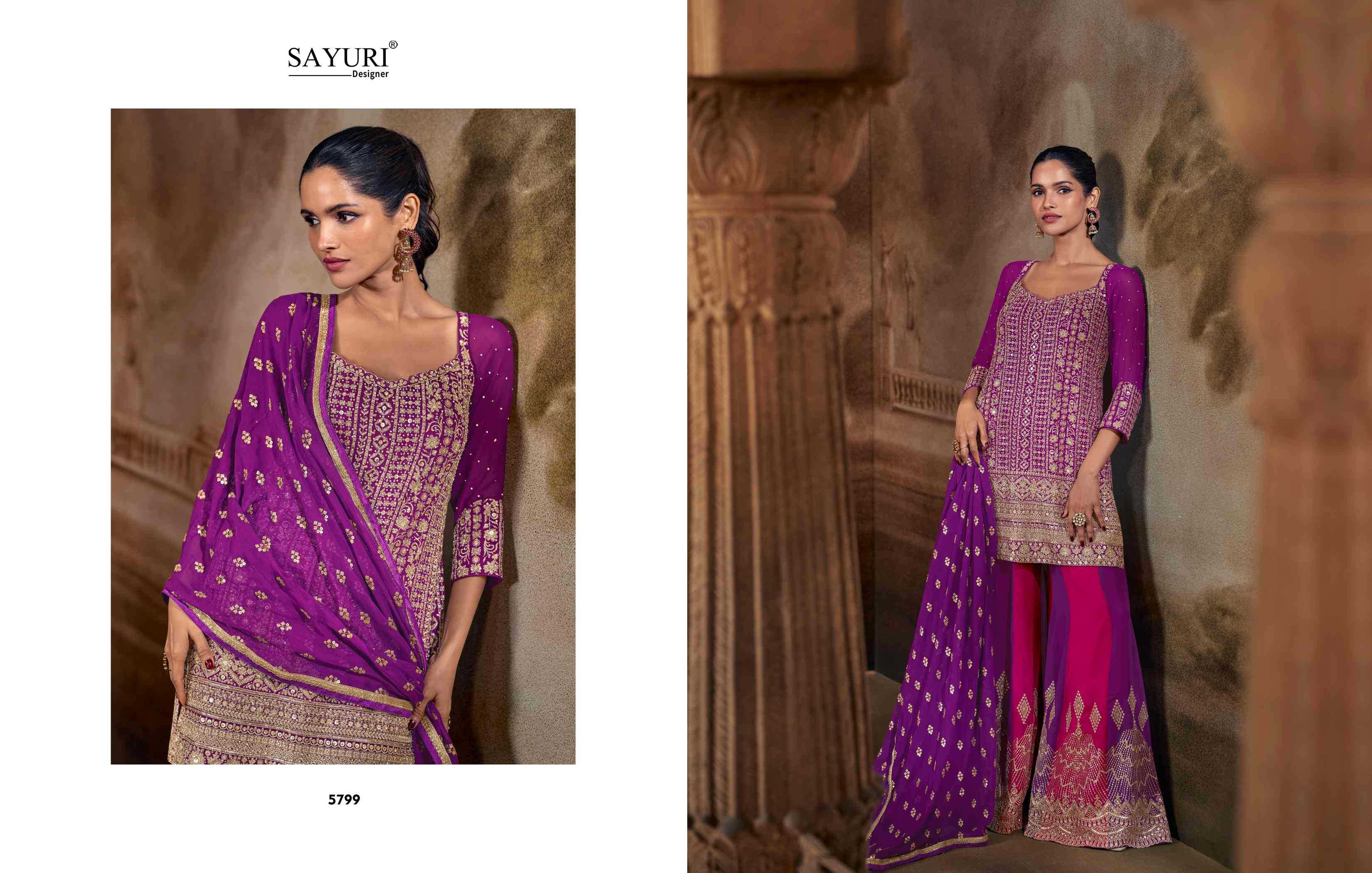 SAYURI BANNO Georgette Embroidery Suits - KESH481 | Keevaa Exporters